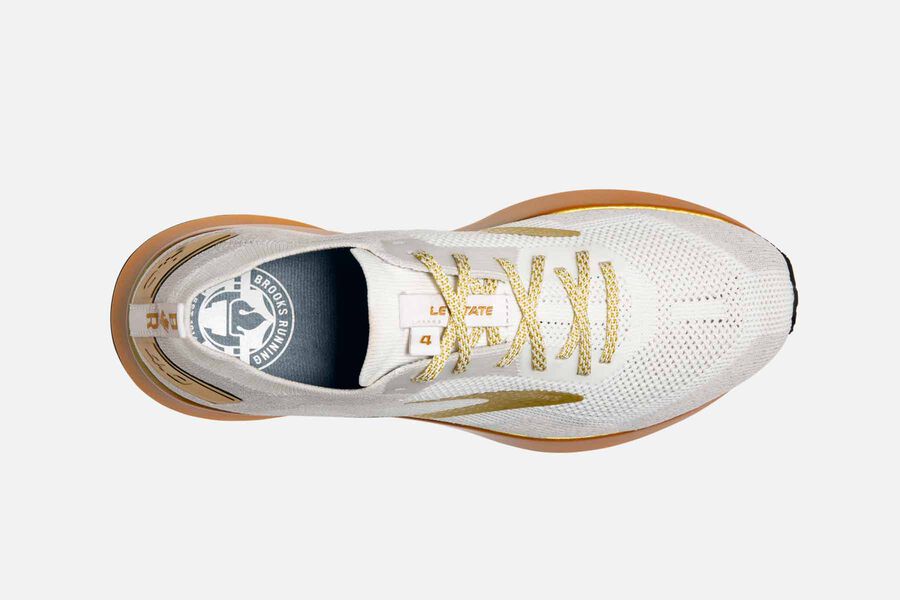 Brooks Levitate 4 Road Running Shoes Womens - White/Gold - VFEHG-3150